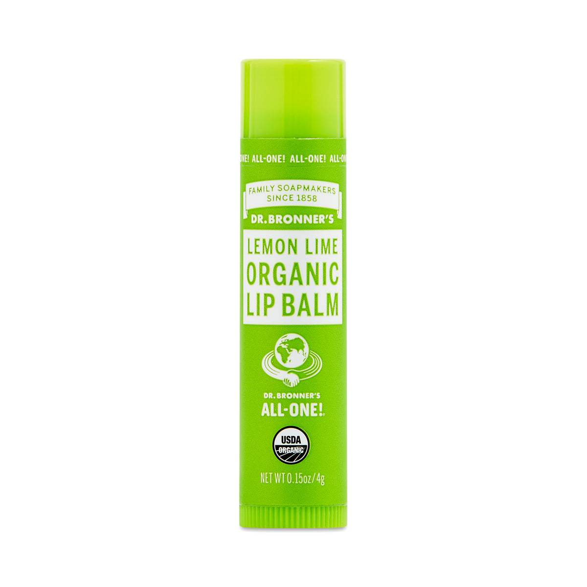 Dr. Bronners Organic Lip Balm Lemon Lime 0.15oz (12in)