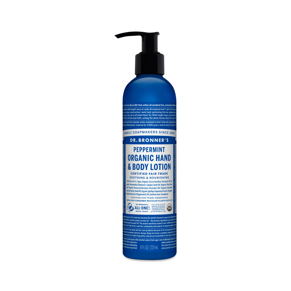 Dr. Bronners Organic Hand/Body Lotion Peppermint 8oz