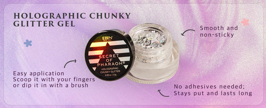 EBIN NEW YORK Secret of Pharaoh Holographic Chunky Glitter - Emerald Forest
