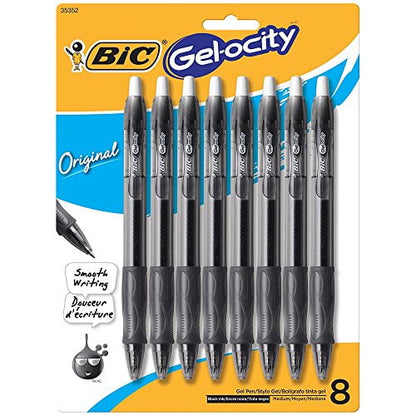 BiC Gel-ocity Retractable Pen - Black, 2 count