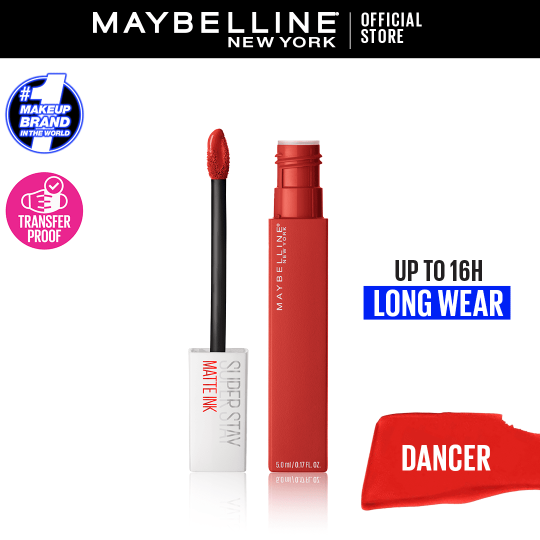 MAYBELLINE New York Super Stay Matte Ink Liquid Lipstick, 118 Dancer, 0.17 oz
