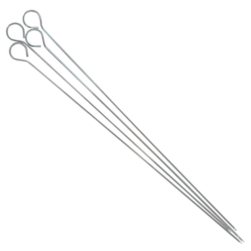 Mr. Bar-B-Q 15 Inch Chrome BBQ Skewers, 4-Piece