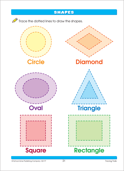 School Zone Tracing Trails Preschool Workbook