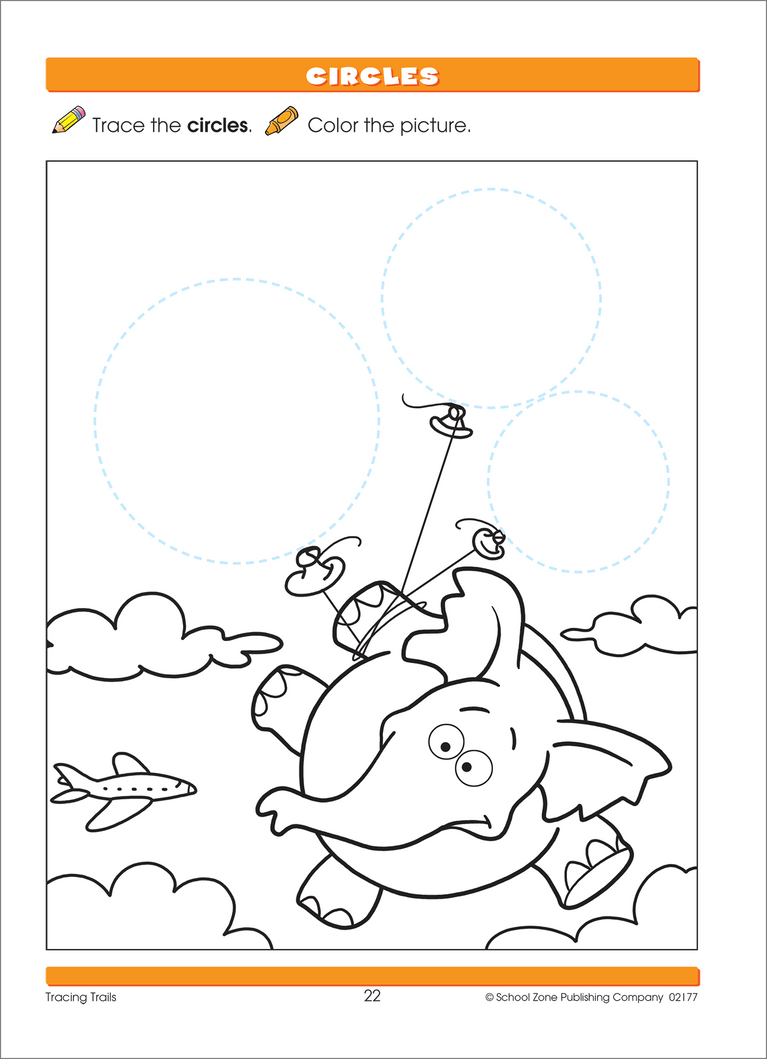 School Zone Tracing Trails Preschool Workbook