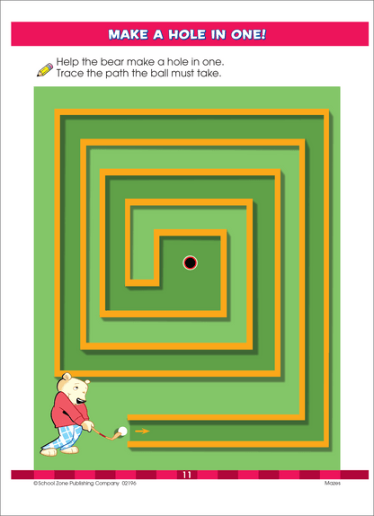 School Zone Mazes Preschool Workbook