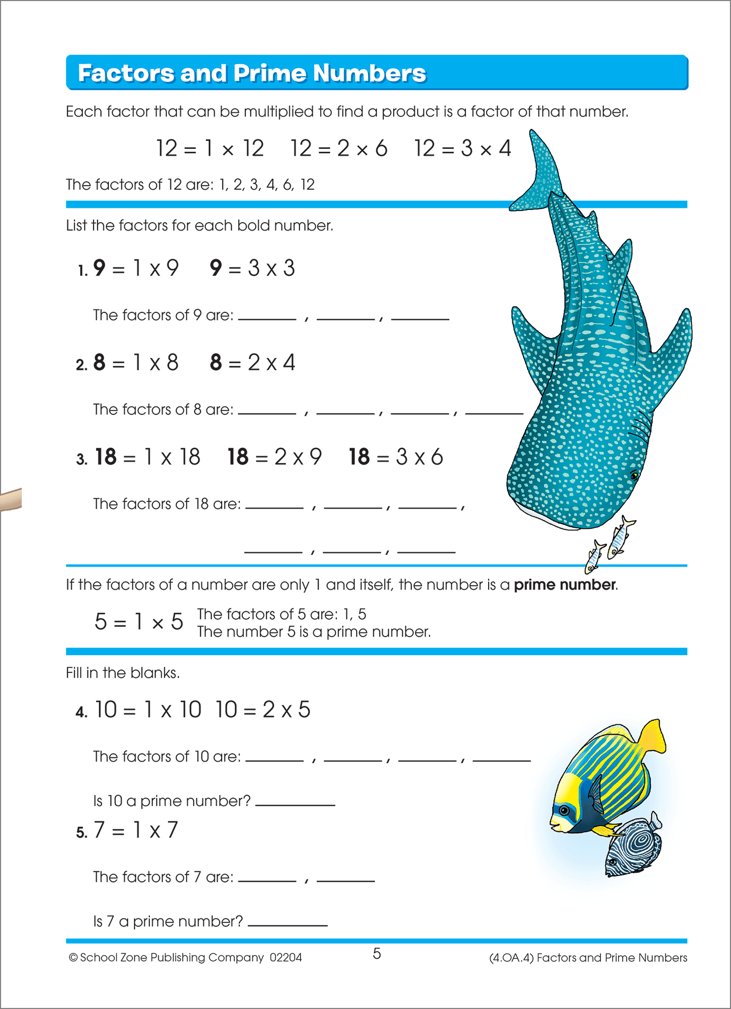 School Zone Math Basics Grade 4 Workbook Deluxe Edition