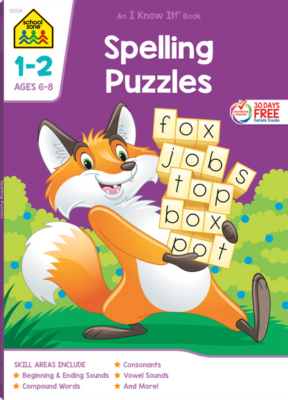 School Zone Spelling Puzzles Grades 1-2 Deluxe Edition