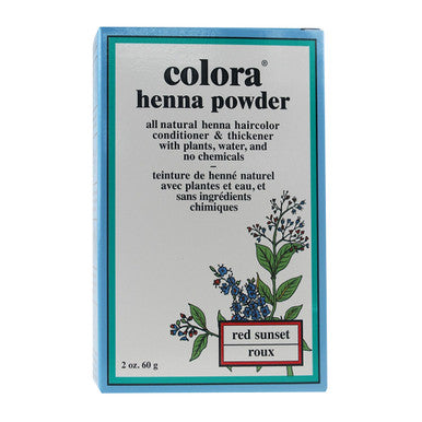 Colora Henna Powder Hair Color Red Sunset 2oz