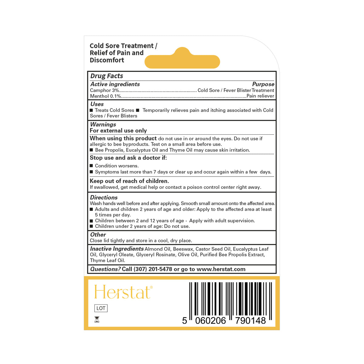 HERSTAT OINTMENT,COLD SORE TRTMNT