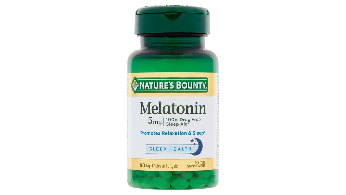 MELATONIN 5MG LIQUIGEL 90CT NAT BOUNTY