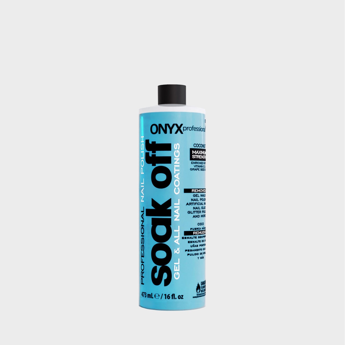 ONYX Professional Soak Off Formula Nail Polish Remover, 16 oz