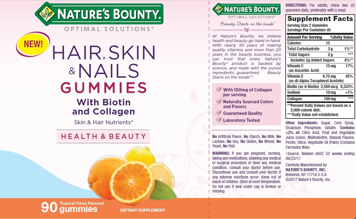 HAIR/SKIN/NAIL+CLGN GMY 80CT NAT BOUNTY