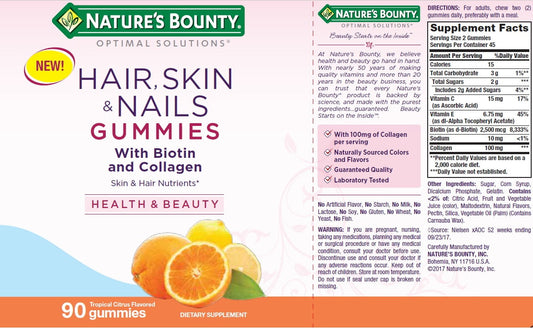 HAIR/SKIN/NAIL+CLGN GMY 80CT NAT BOUNTY