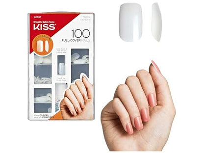 Kiss 100 Full Cover Nails Short Square (Short Length)