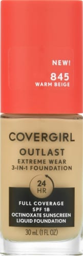 COVERGIRL Outlast Extreme Full Coverage Liquid Foundation - 845 Warm Beige