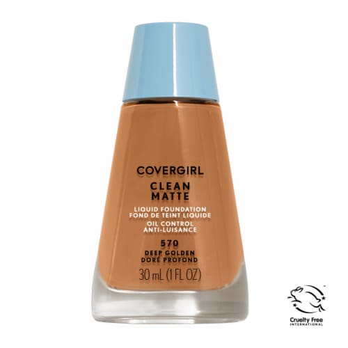 COVERGIRL Clean Matte Liquid Foundation - 570 Deep Golden