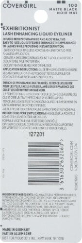 COVERGIRL Exhibitionist Lash Enhancing Liquid Eyeliner - 100 Matte Black