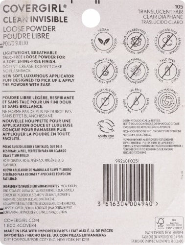 COVERGIRL Clean Invisible Loose Powder - 105 Translucent Fair
