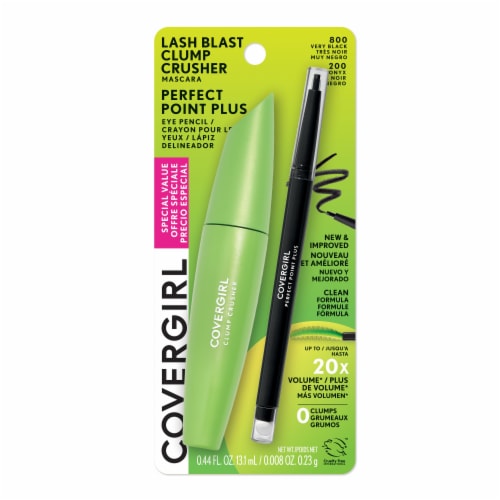 COVERGIRL Lash Blast Clump Crusher Mascara & Perfect Point Plus Eye Pencil - 800 Very Black 800 & 200 Black Onyx