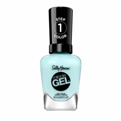 Sally Hansen Miracle Gel, Grand Cyan, Long Lasting, Gel-Like Formula, No UV Lamp Needed, Blue Nail Polish