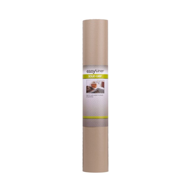 DUCK Solid Grip EasyLiner Shelf and Drawer Liner - Taupe, 12" x 7'
