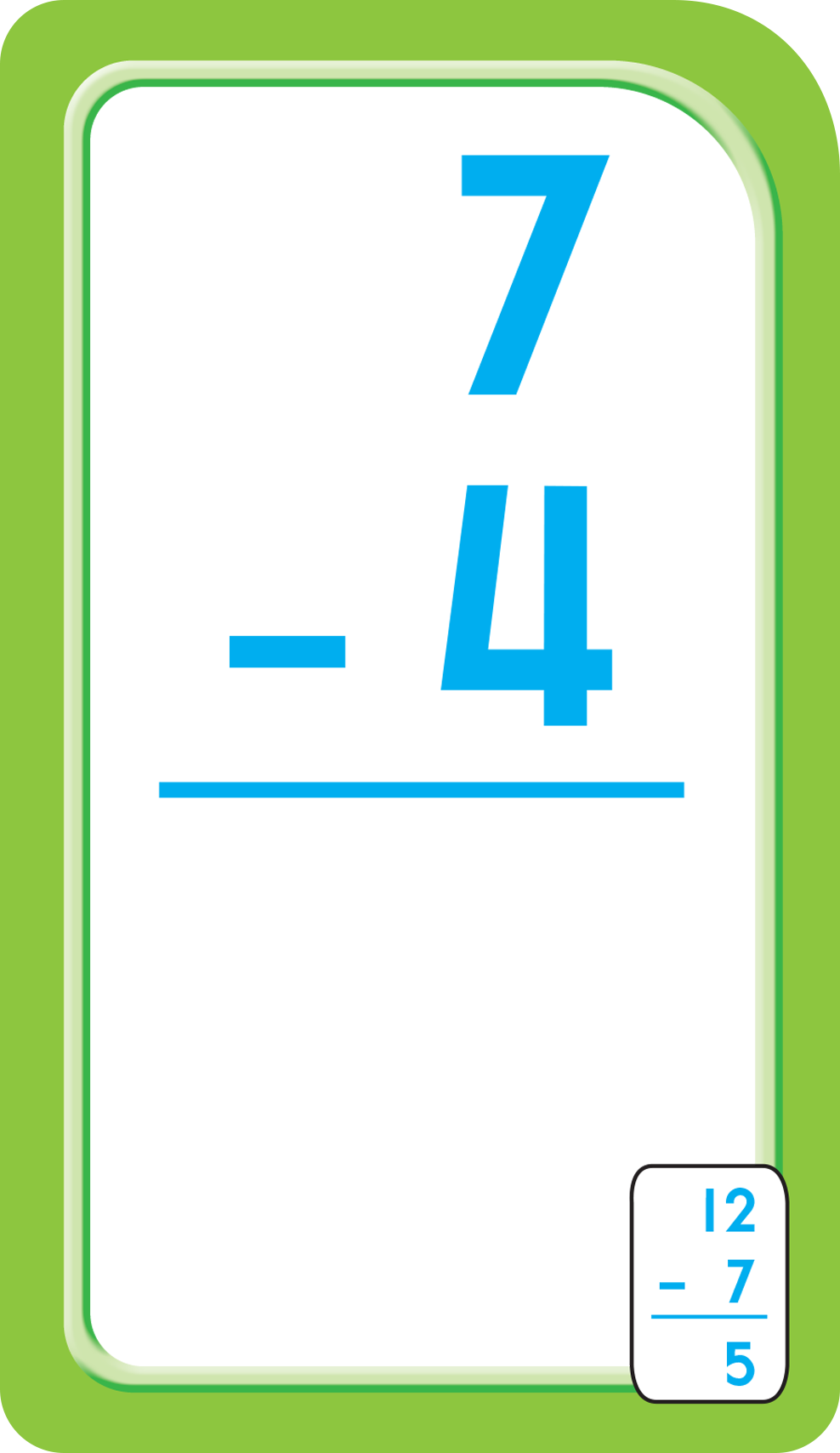 School Zone Flash Cards - Subtraction 0-12