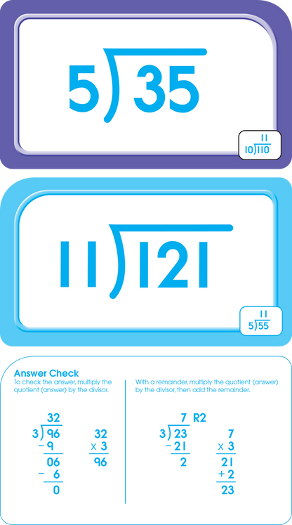 School Zone Division 0-12 Flash Cards