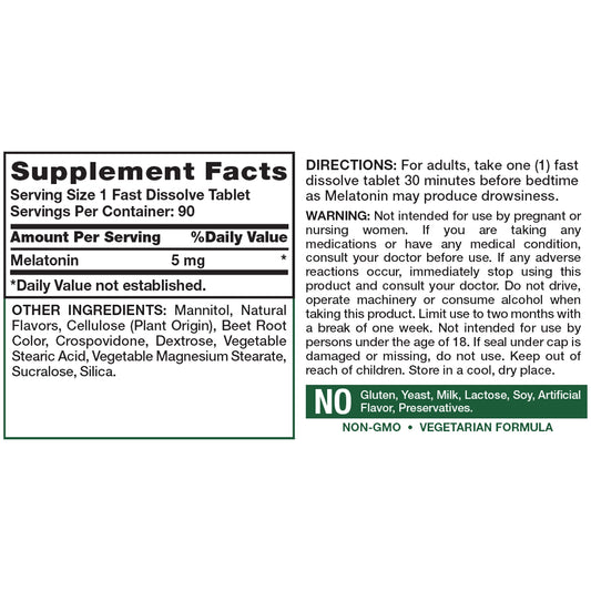 NM MELATONIN TB 5MG 90