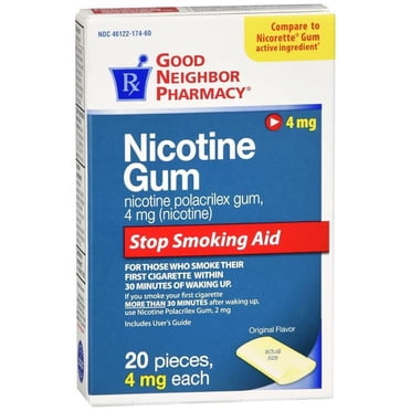 GNP NICOTINE 4MG UNCOATED ORIG GUM 20CT