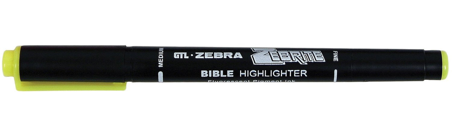 Zebra Zebrite Double-Ended Highlighter, Yellow