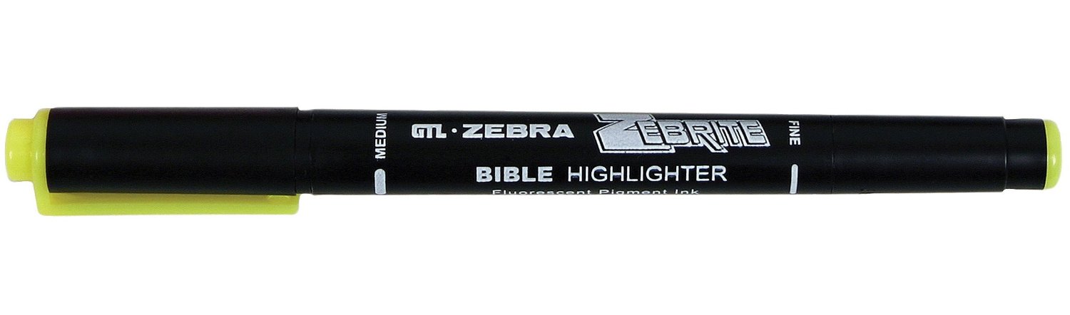 Zebra Zebrite Double-Ended Highlighter, Yellow