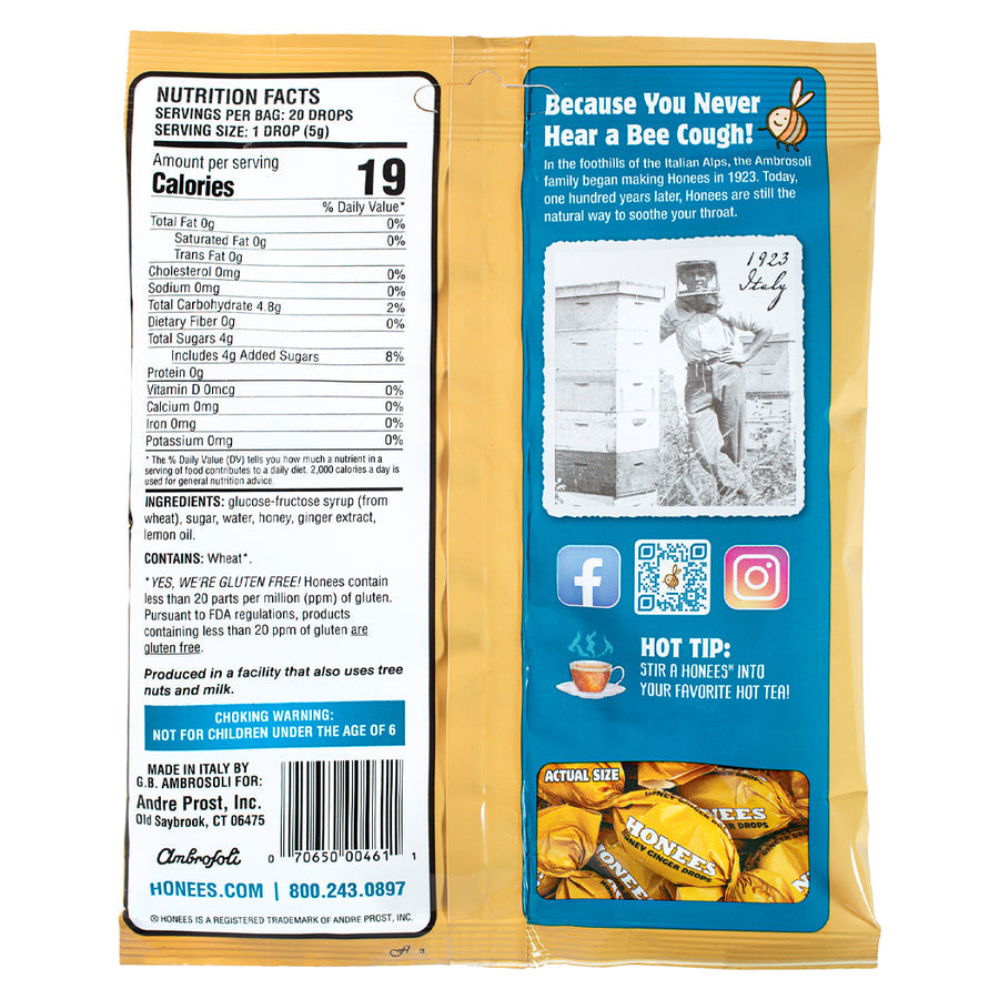 BRON BROS S/G HONEY/GINGER  6OZ