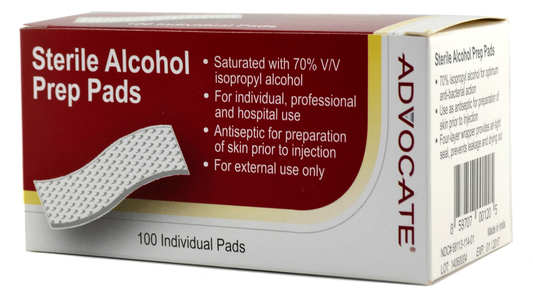 ADVOCATE STERILE ALCOHOL PREP PADS 100CT