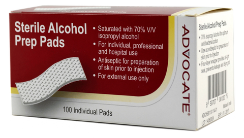 ALCOHOL PREP PADS 100CT RUGBY