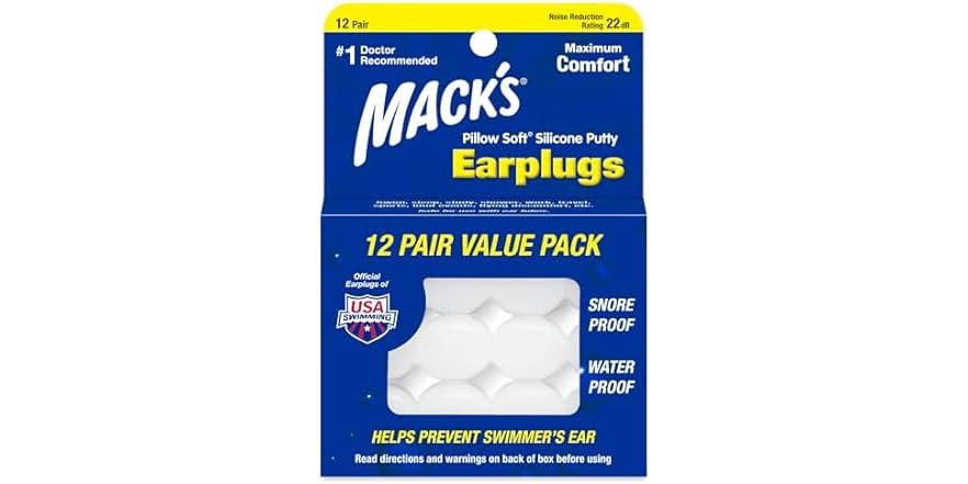 MACKS EAR PLUG PILLO SOFT WHT NRR22 6PR