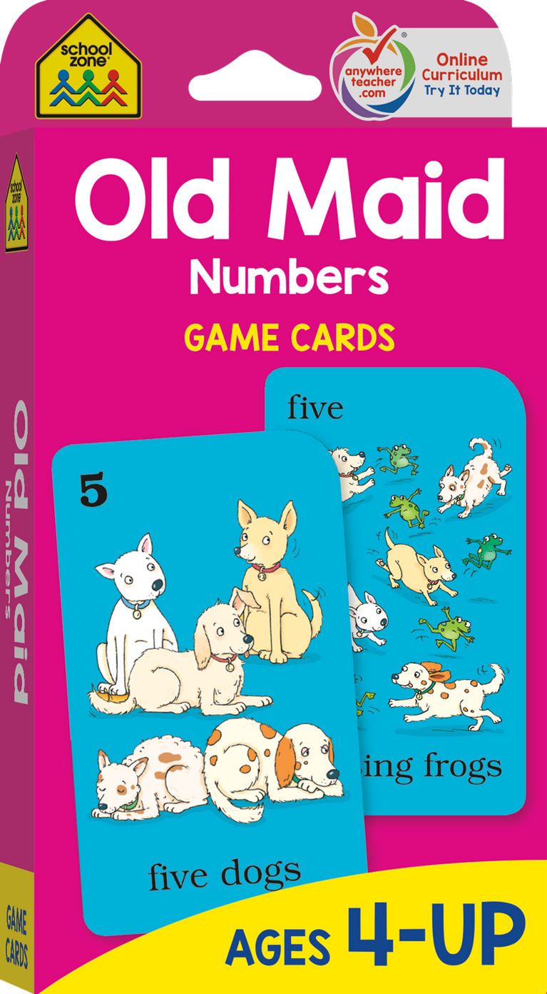 School Zone Publishing Company Old Maid Numbers Game Cards