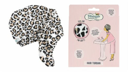 The Vintage Cosmetic Company Hair Turban - Leopard