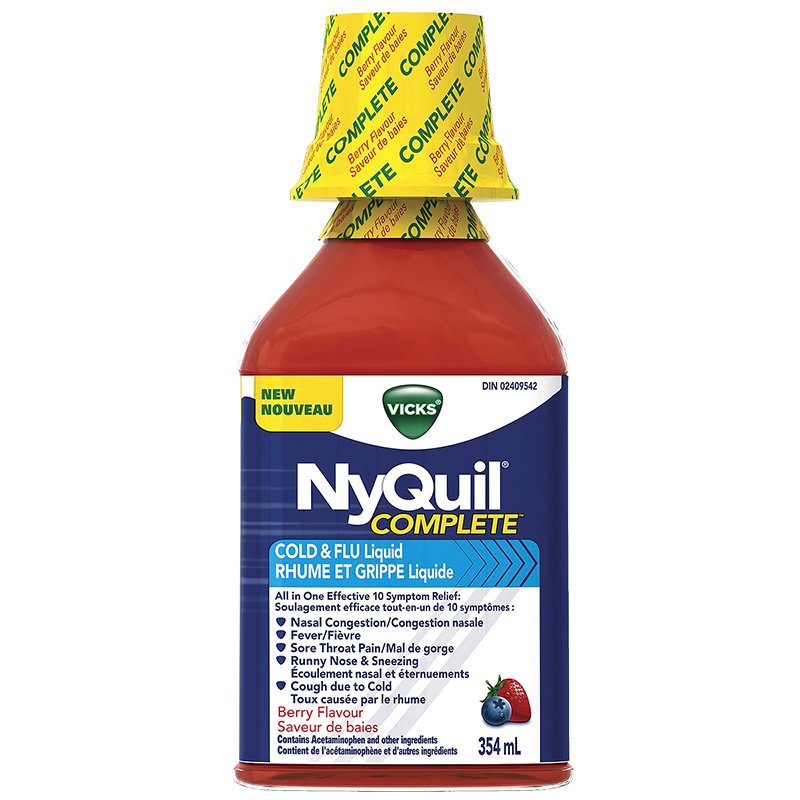 NYQUIL SEVERE COLD & FLU BERRY LIQ 8OZ