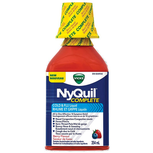 NYQUIL SEVERE COLD & FLU BERRY LIQ 8OZ