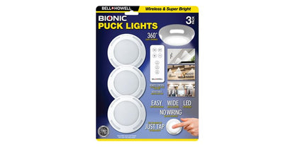 Bell + Howell Bionic Color Changing Puck Lights, 3 Pack