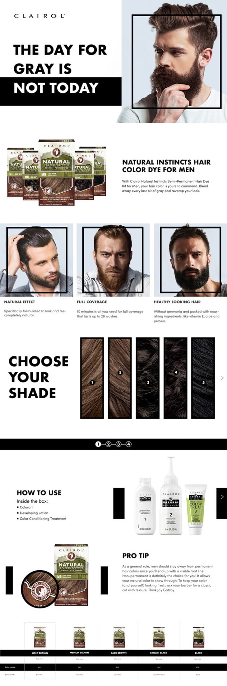 NATURAL INSTINCT MEN KT M17 BLKBN
