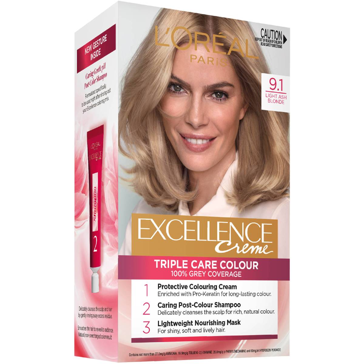Loreal Excel Creme Color #9.1 Light Ash Blonde 1.74oz
