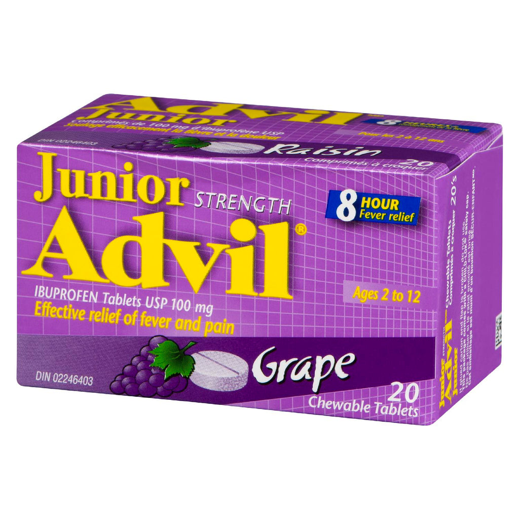 ADVIL JUNIOR STRN CW 100MG 24 GRP