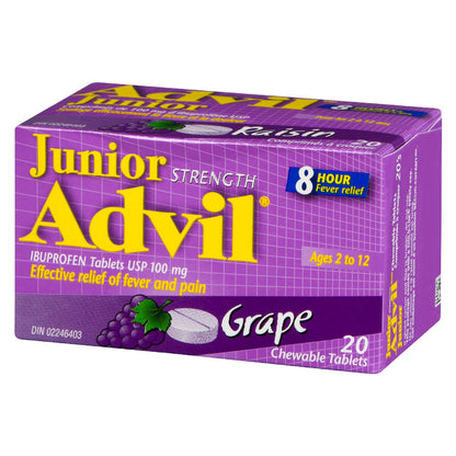 ADVIL JUNIOR STRN CW 100MG 24 GRP