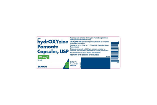 HYDROXYZINE PAM CP 50MG 500