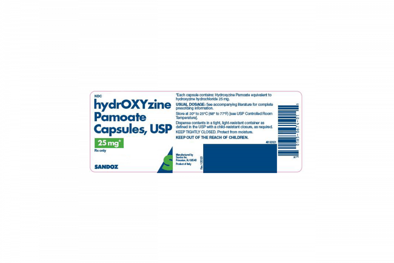 HYDROXYZINE PAM CP 25MG 500