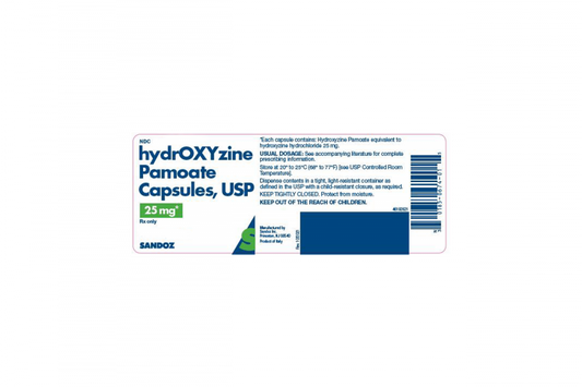 HYDROXYZINE PAM CP 25MG 500