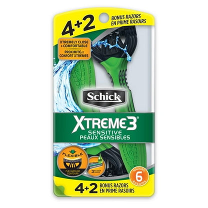 SCHICK XTREME 3 SENS MEN DISP RAZOR 4CT