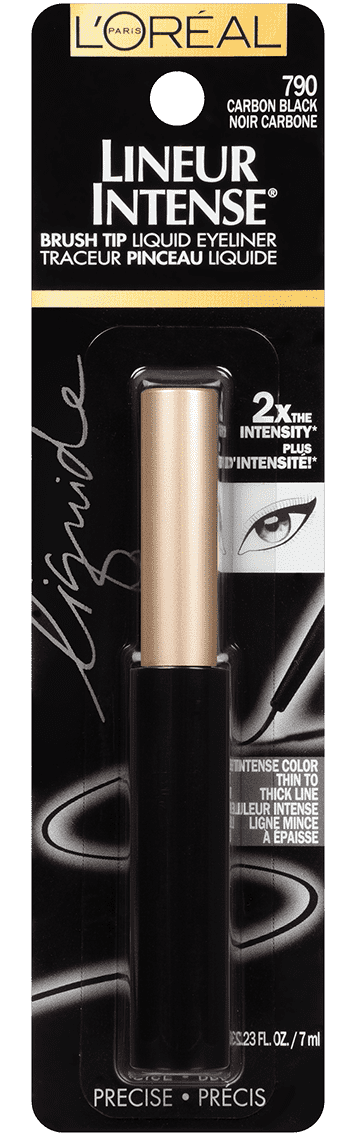 L'ORÉAL PARIS Lineur Intense Brush Tip Liquid Eyeliner, 710 Black, 0.24 fl. oz.