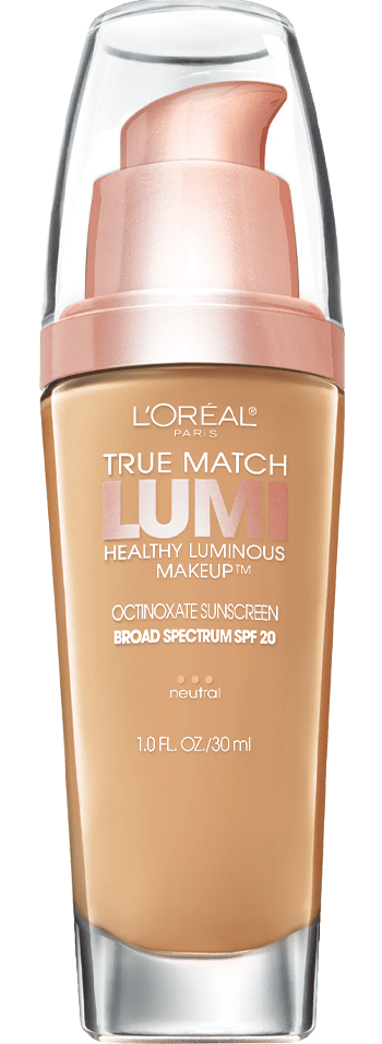 L'ORÉAL PARIS True Match Lumi Healthy Luminous Makeup Medium Coverage, N7-8 Classic Tan/Cappuccino 1 fl. oz.